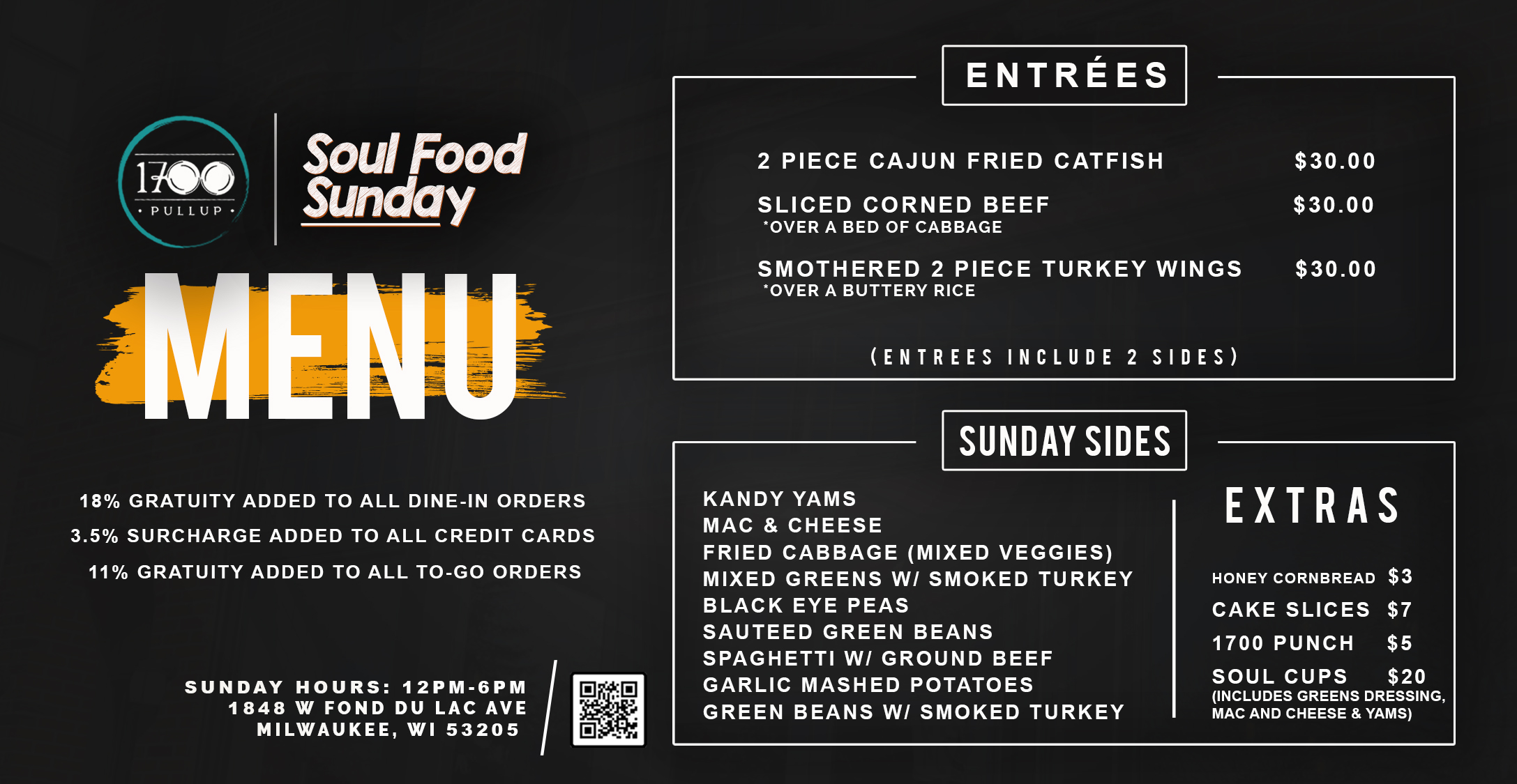 Menu - 1700 Pull Up